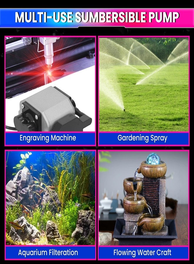 amiciFlo 10W DC Submersible Pump with Brushless Motor: Ideal for Water Features and Aquariums with 500 L/H Flow Rate and 3.3m Lift Height, DC 12V - Image 5